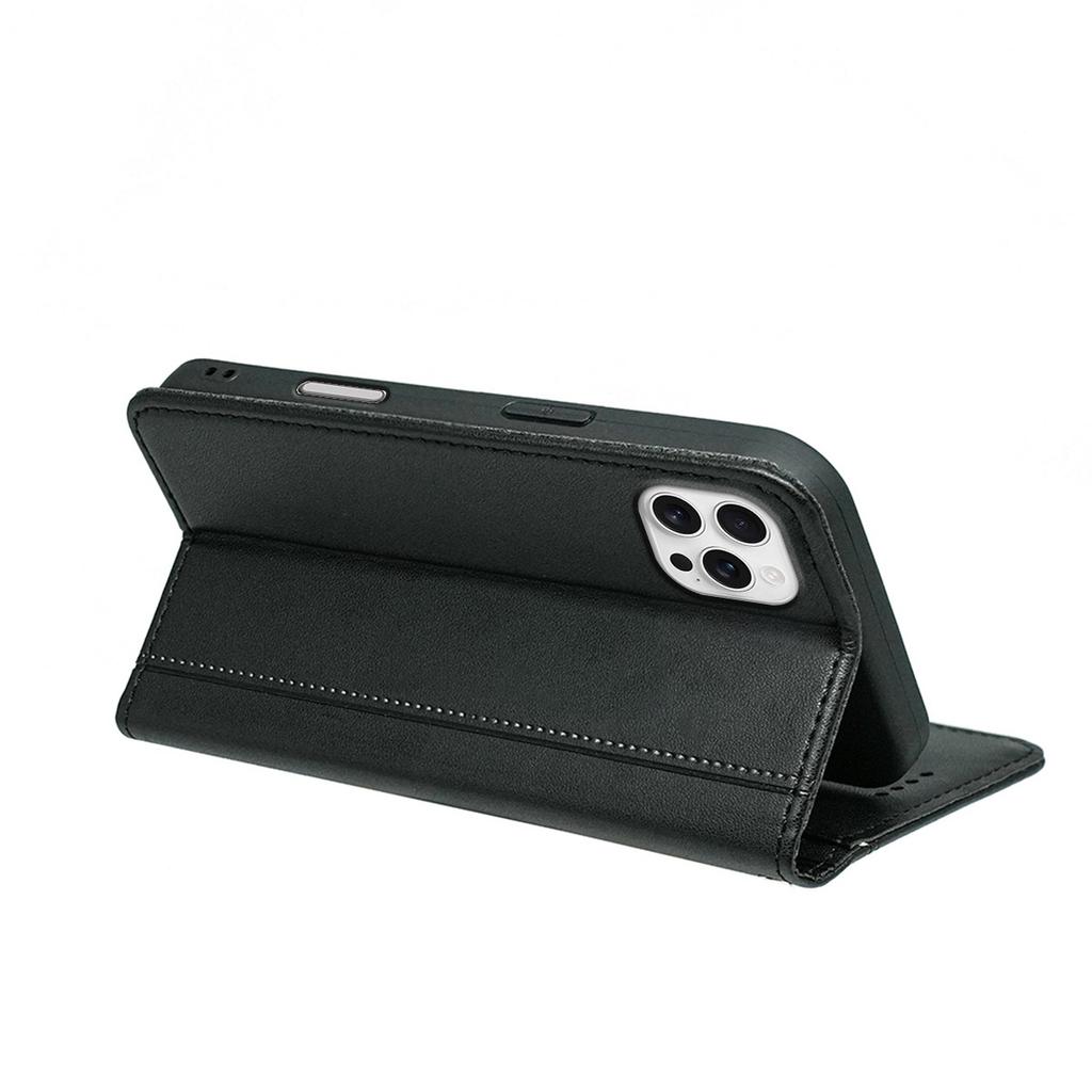 HX01 For iPhone 16 Pro Max Wallet Case Magnetic Closing PU Leather Phone Cover