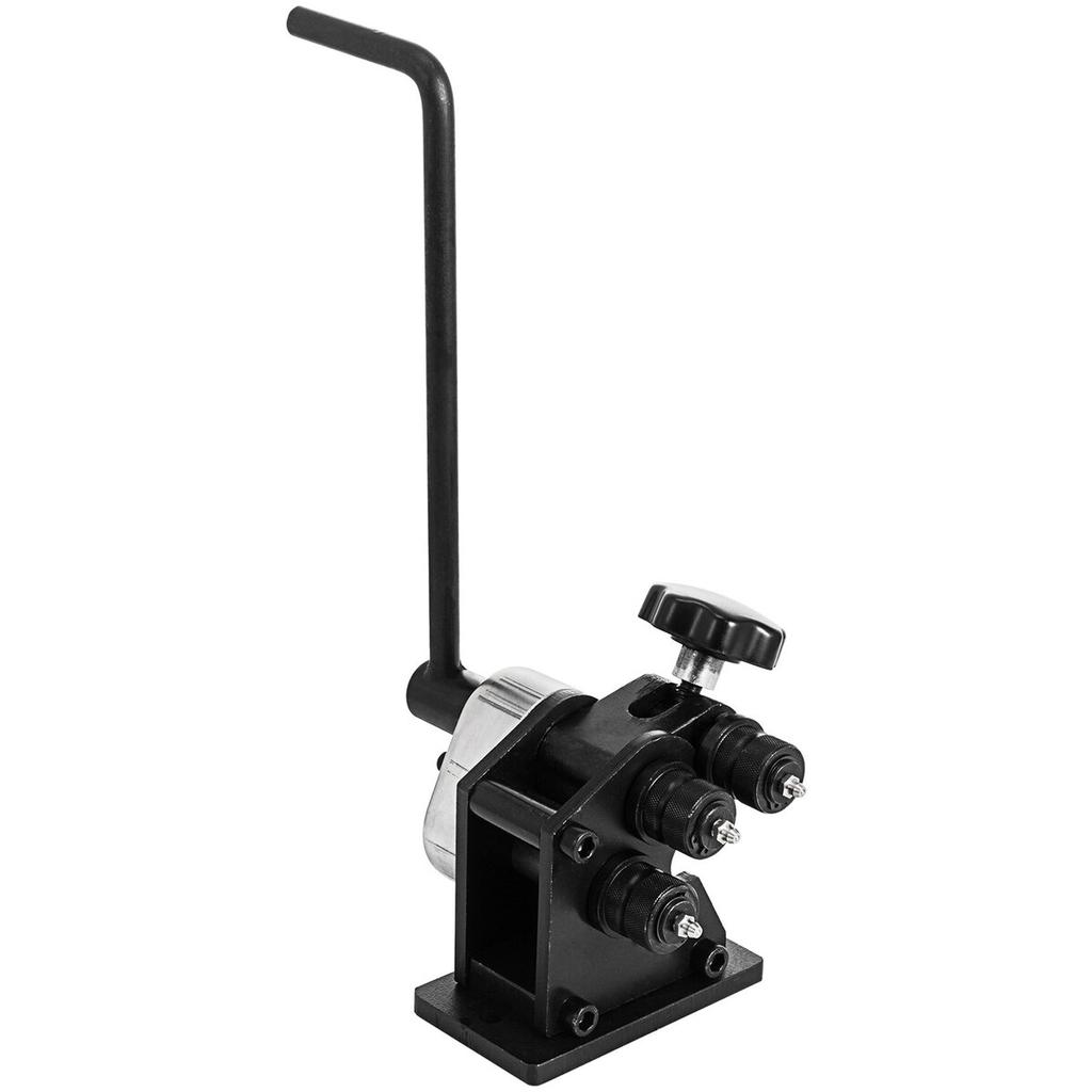 Manual Ring Roller Bender Metal Sheet Roll Bending Rolling Machine 343mm Hand Tubing Bender Steel Ring Roller Bender 3-1/2'' Handle Handheld Hand