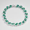 Light Green Zircon Willow Leaf Bracelet for Women - European and American Style