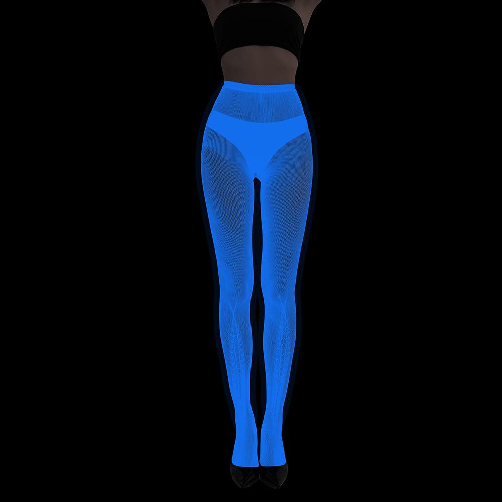 Колготки из сетчатого кружева Blue Light Luminous - сексуальные чулки с татуировкой в европейском и американском стиле