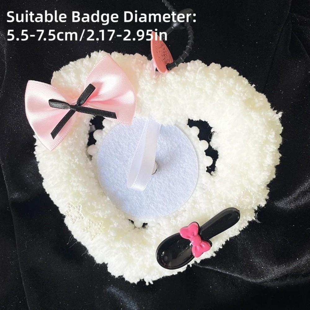 Rose Pins Display Base Bow Love Heart Badge Frame Pendant  55-75mm Badge Display