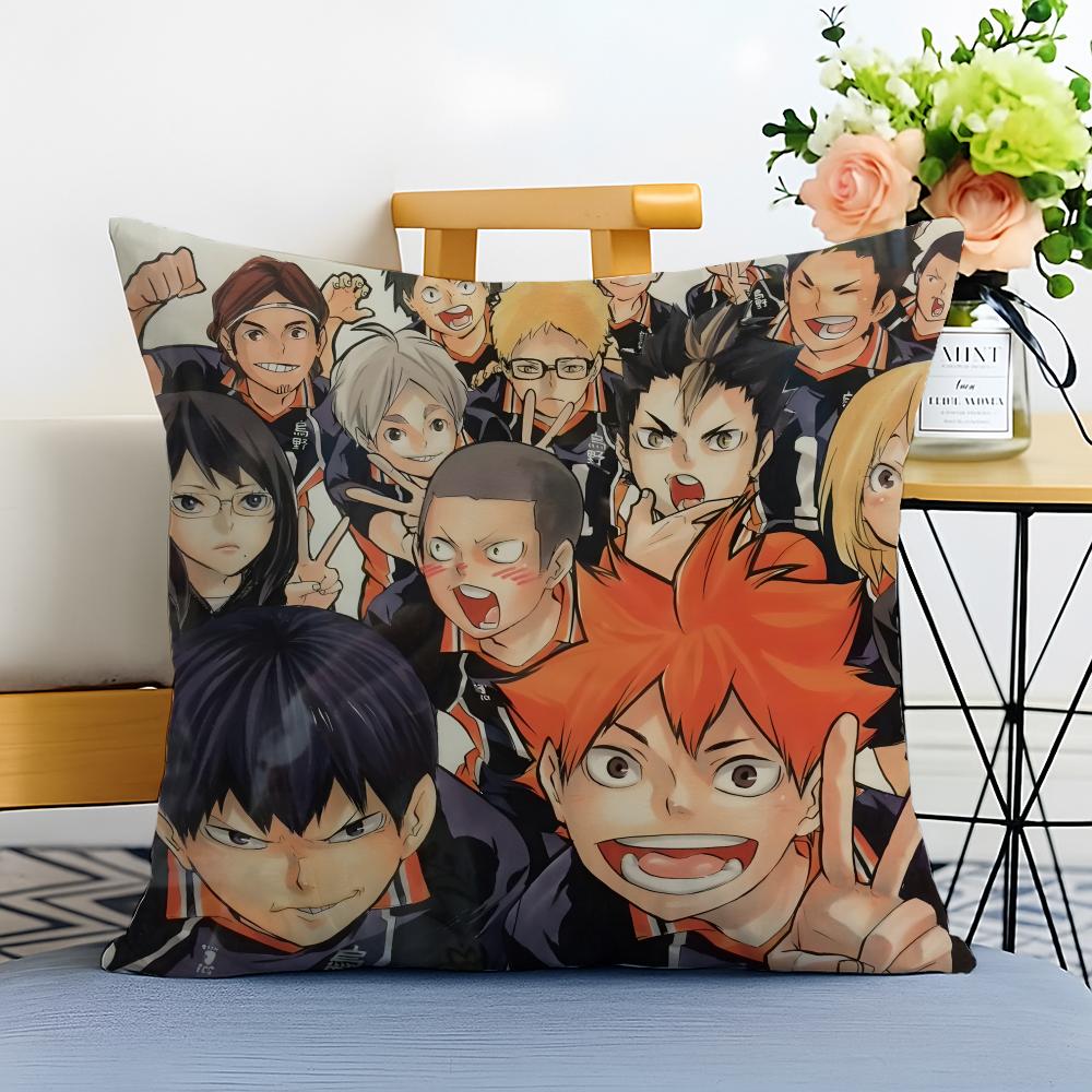 HHaikyuu Наволочка Стираемая Льняная Наволочка Мягкая для Дивана Кровати Уютный Декор Комнаты Дома