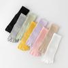 Женские носки с пятью пальцами Весенне-осенние носки средней длины Хлопковые дезодорирующие носки под пальцы Сезон Бесшовные чулки