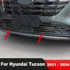 Для Hyundai Tucson NX4 2024 Нержавеющая сталь Автомобильная передняя нижняя решетка Защитные накладки на решетку Полоски гоночной решетки Аксессуары