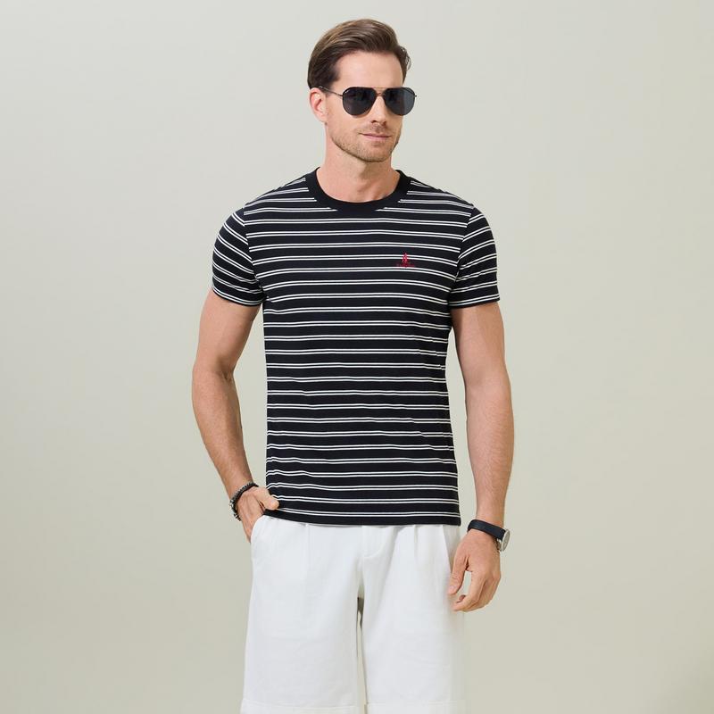 [Ocean Series] 2026 Summer Men's Sailing Embroidered Short-sleeved T-shirt