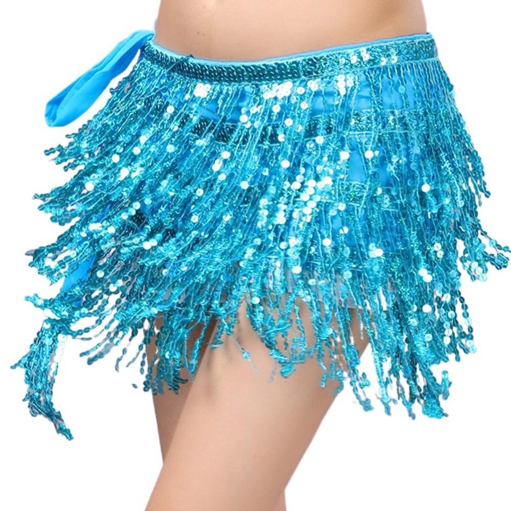 Sequins Dance Belt High Waist Waist Chain Fashion Hip Scarf  Women