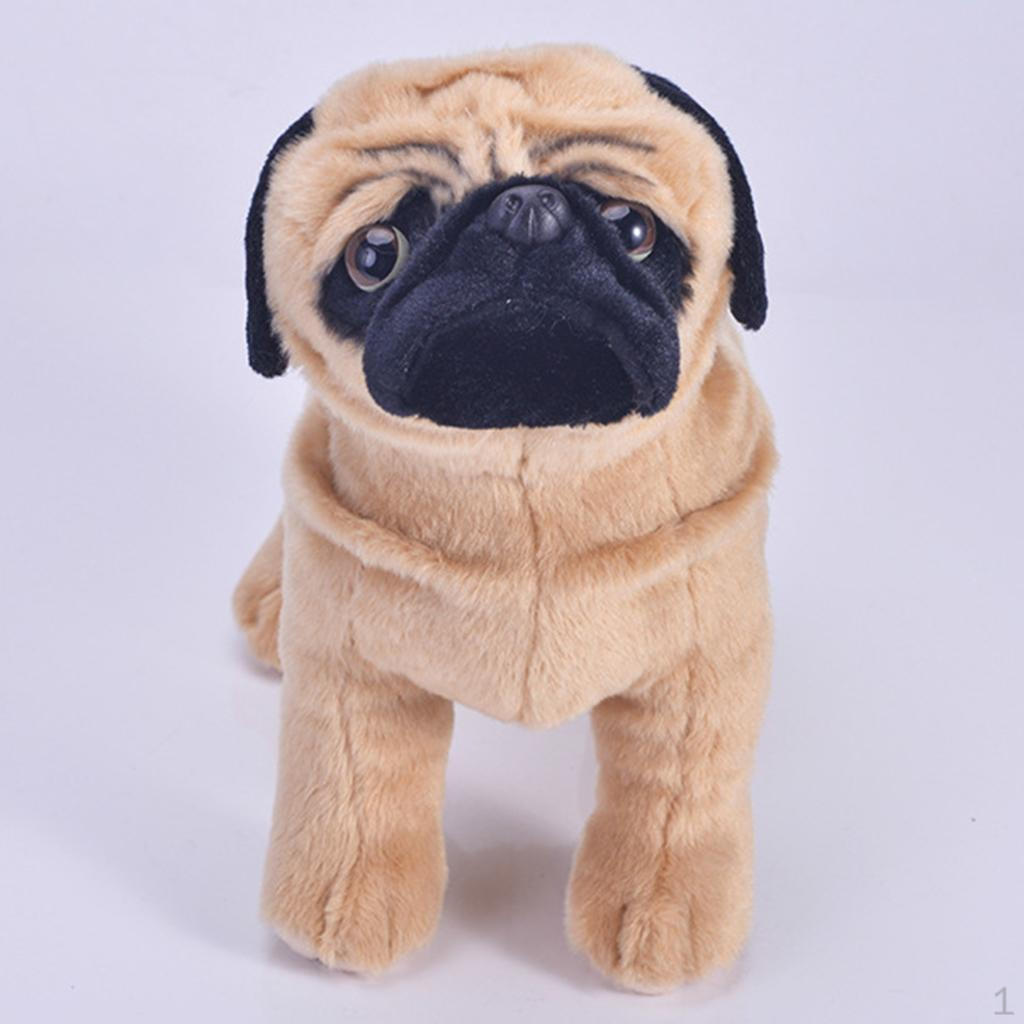 Kids Plush Stuffed Animal Pug Model, Children Sleeping Cuddly Toy, 33 X 13 27cm