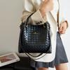 Bucket Bag Autumn and Winter New Fashion Bag Women's High-end Sense Woven Pattern Shoulder Bag Commuting Large-capacity Tote Bag Women