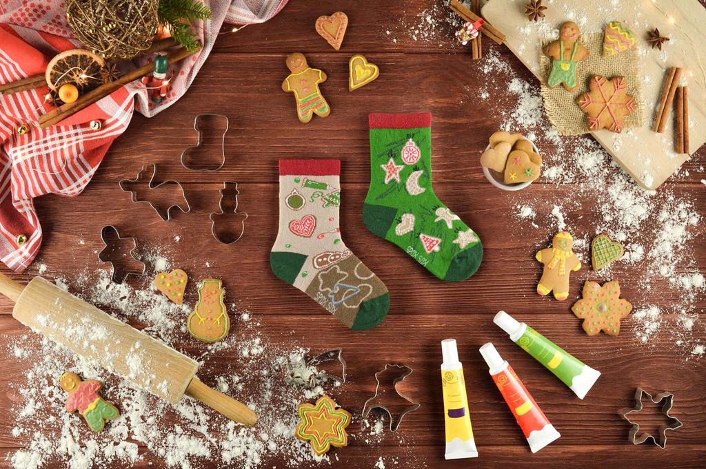 Рождественские пряники - носки для детей 23-26 лет