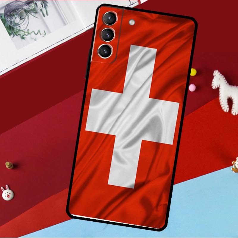 Швейцария Швейцарский флаг Чехол Для Samsung Galaxy S26 S25 S23 S22 S20 S24 Ultra S9 S10 Plus S21 FE S25 FE Чехол для телефона