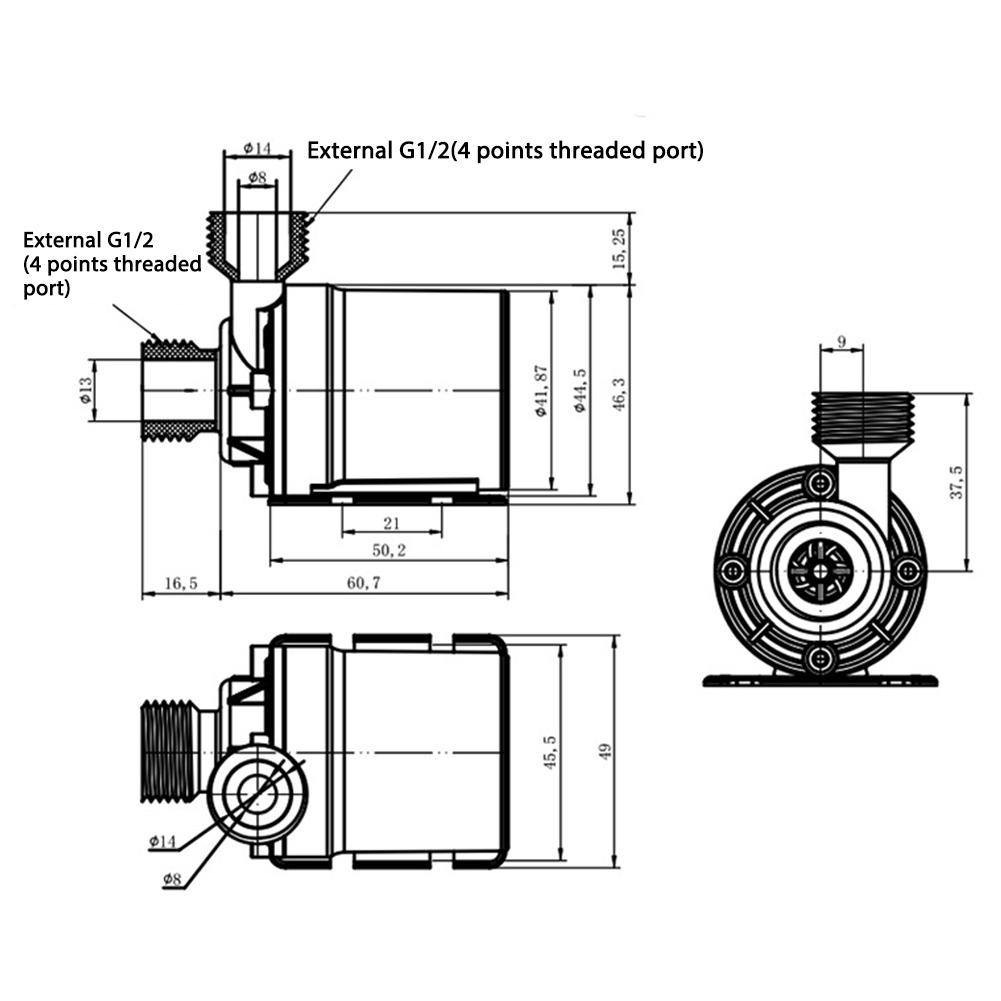 DC 12V/24V Электрический Водяной Насос Портативный Погружной Водяной Насос 5/5.5M 800L/h Бесщеточный Двигатель Для Системы Охлаждения Фонтанов Нагревателя