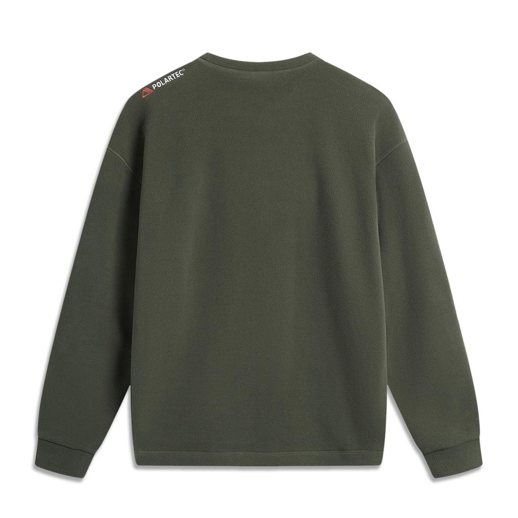 Свитшот Li Ning Sports Life Collection Мужской Цвет Грязно-зеленый AWDU885-5