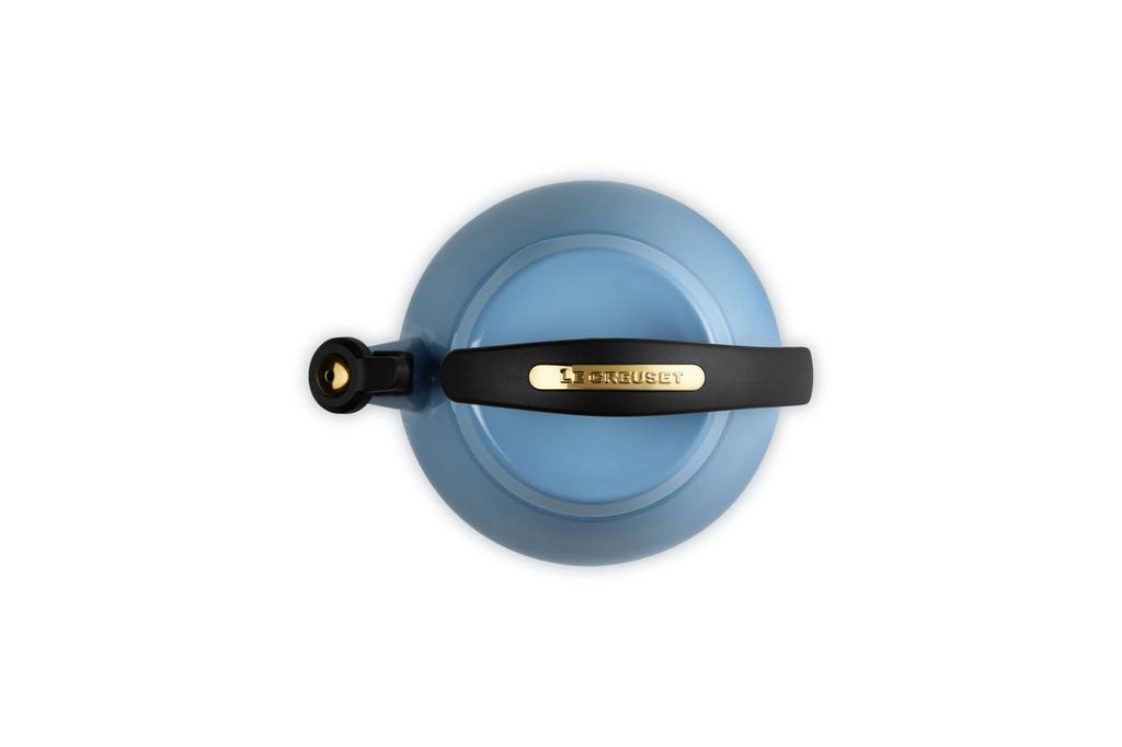 LE CREUSET Чайник Kone Chambray Золотая ручка Газ Индукция Совместимый 2,1 л
