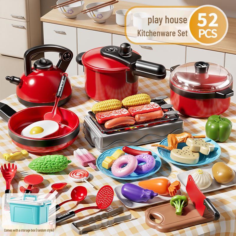 Мини Кухонный Игровой Набор: Детская имитация кухонной посуды с разрезаемыми фруктами