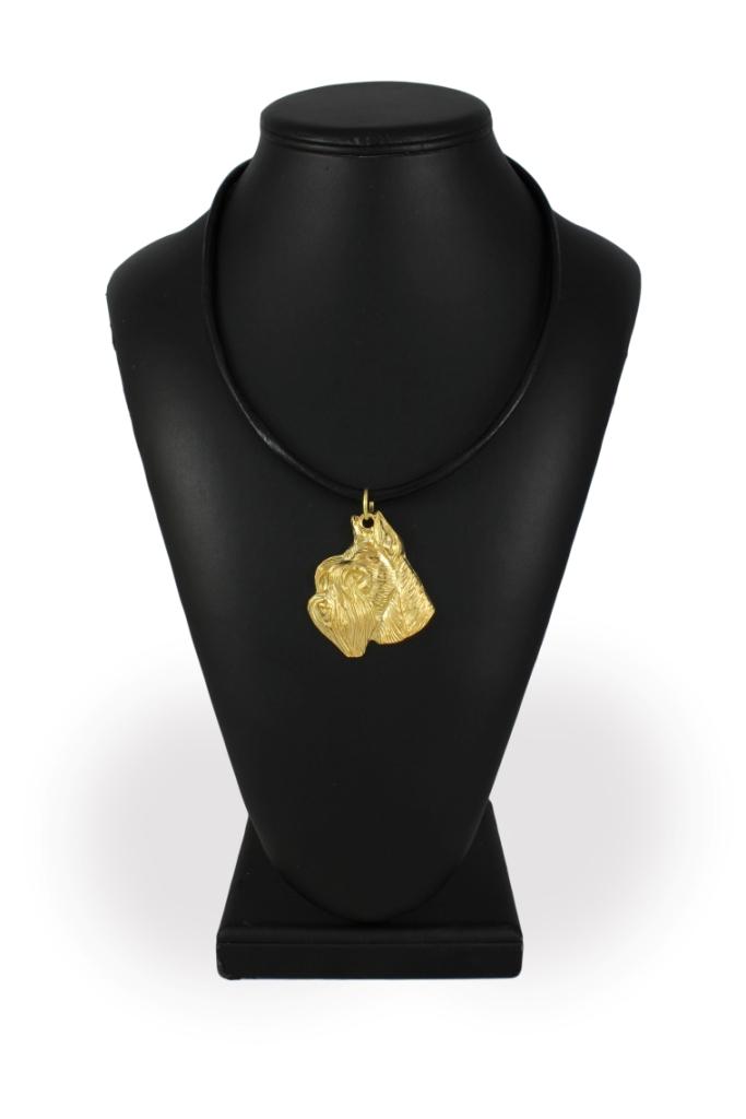Schnauzer II – Dog necklace in gift box, gold-plated pendant for dog fan | Art-Dog