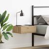 VidaXL Floating Bedside Table Artisan Oak Engineered Wood, Nightstand, Bed Cabinet, End Table, Table 861121