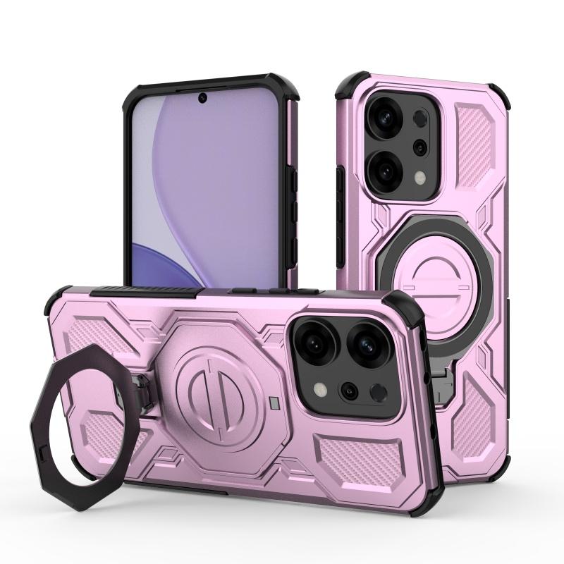 Для чехла Reno 14 Обложка OPPO Reno 14 Чехлы Новый Ударопрочный Бампер Задняя Магнитное Притяжение Кольцо-Держатель Fundas Reno 14