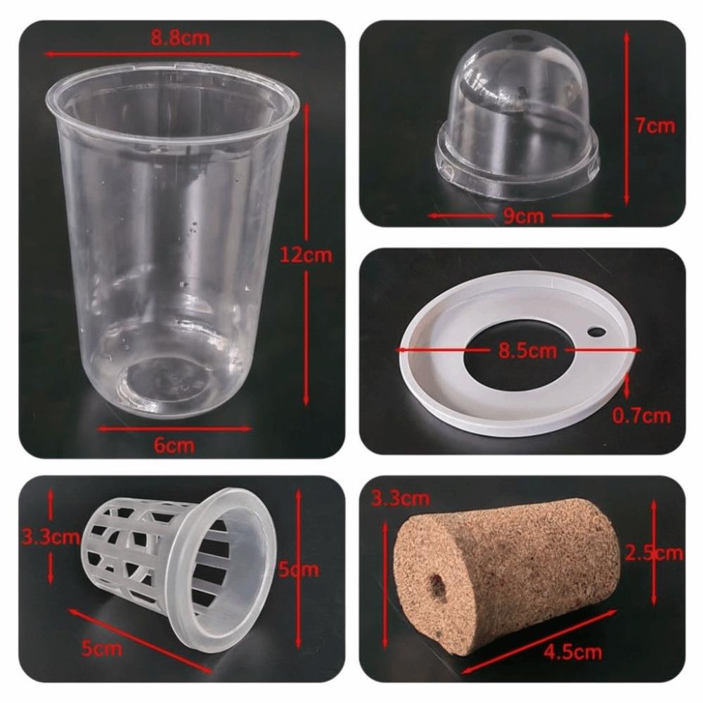 Пластиковые горшки для гидропоники, многоразовые, прочные, корзинки для рассады, прозрачные пластиковые стаканчики, садоводство на подоконнике