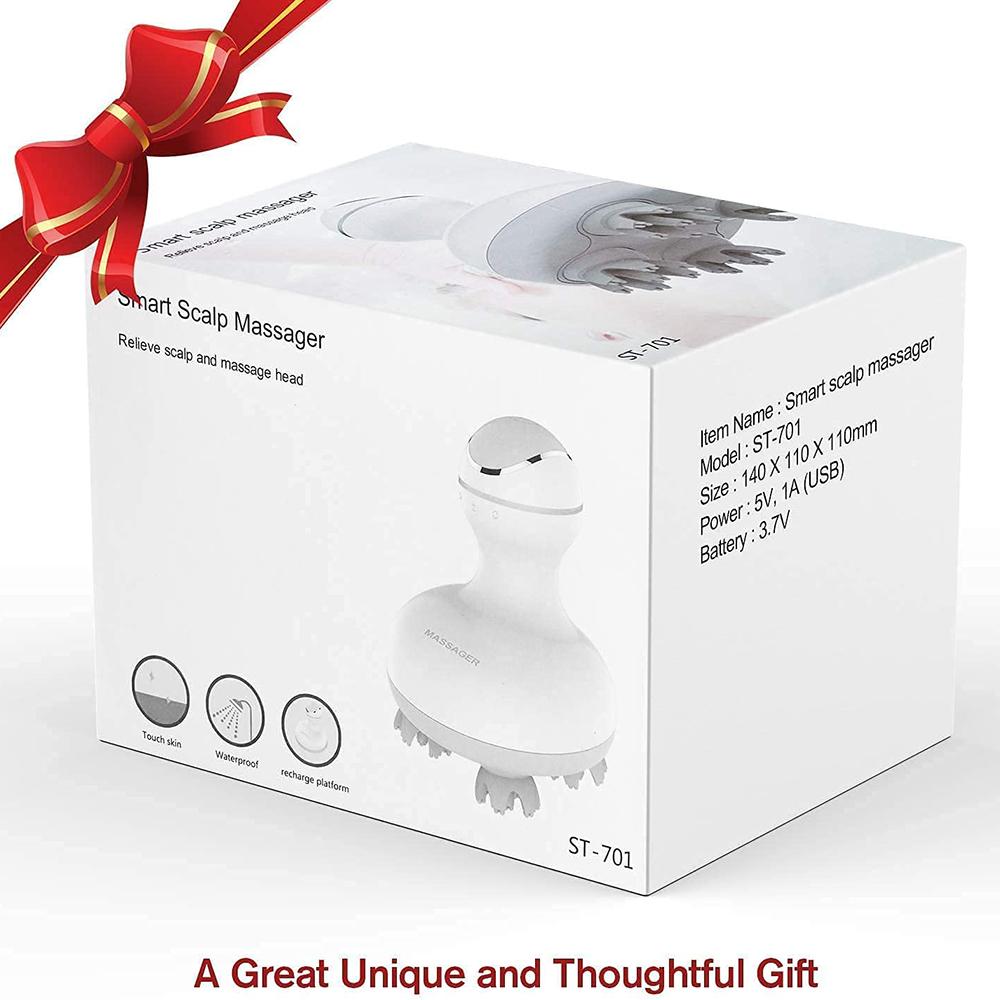 Портативный 3D электрический расслабляющий массажер для кожи головы, скребок для головы, массажер для мышц плеч, теленка