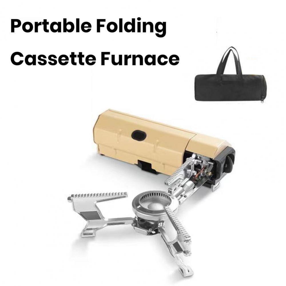 Lightweight Folding Camp Stove Khaki Camping Stove Butane Outdoor Camping Stoves Travel