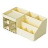 Desk Makeup Organizer with Drawer Multi Compartments Pen Pencil Card Storage Holder Cosmetic Stationery Storage Box Office Supplies