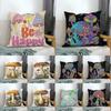 Fantasy Mushroom Plant Flower Pattern Cushion Cover Home Living Room Sofa Decoration Square Cushion Cover 45x45cm