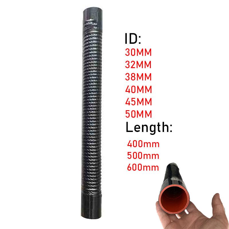Universal Length 500mm Silicone Flexible Hose and 2Clamps ID30-1000mm Air Intake Pipe Radiator Tube High Pressure Temperature R