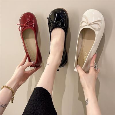 Новые модные женские туфли-лодочки. Популярные туфли с бантом. Женская уличная повседневная удобная женская обувь на низком каблуке.