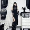 AltGoth Cyber Punk Gothic Dress Women Harajuku Dark Grunge Mesh Patchwork See Through Bandage Dress Without Sleeves Clubwear Female