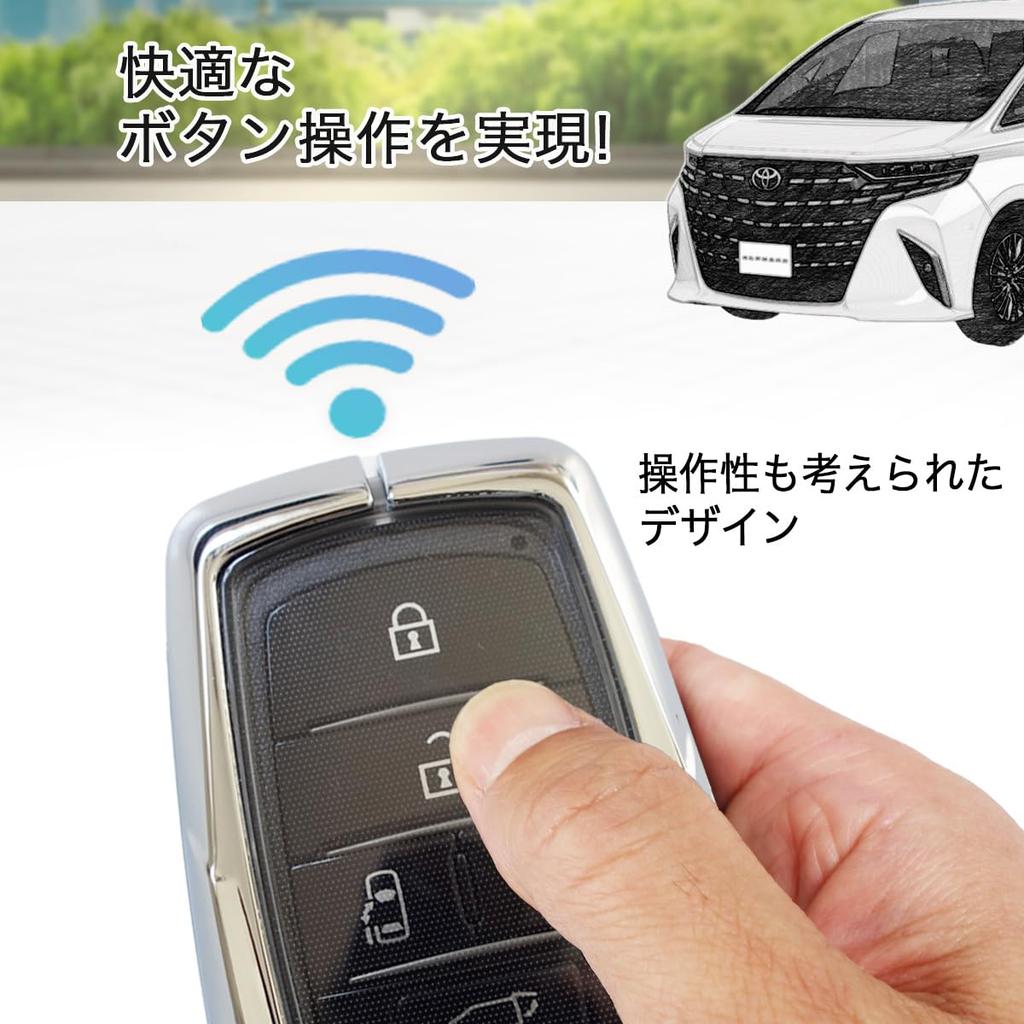 Smart Key Case Cover Alloy Material Toyota Car New Model Voxy Noah 90 Alphard 30 40 Series Harrier Crown RAV4 Compatible Custom Accessory Parts [MKMC]