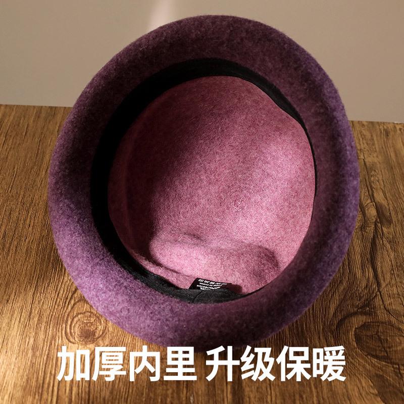 Шерстяная рыбацкая шляпа, женская осенне-зимняя теплая модная шляпа-цилиндр с темпераментом, шляпа-тазик для мамы