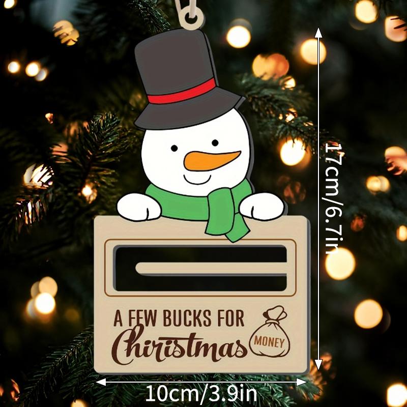 Wooden Christmas Money Holder Ornament Cash Gift Card Holder Hanging Decor Xmas Tree Pendant 2027 New Year Home Decor