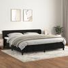 3127393 vidaXL Bed with Box Spring and Mattress Black 200x200 Cm Velvet
