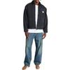 Carhartt WIP Однотонная джинсовая куртка с карманом-меткой на молнии, свободного кроя, с длинным рукавом, мужские куртки I03587800E06