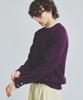 KNITTED Shaggy Dog 100% Wool Round Knit Purple