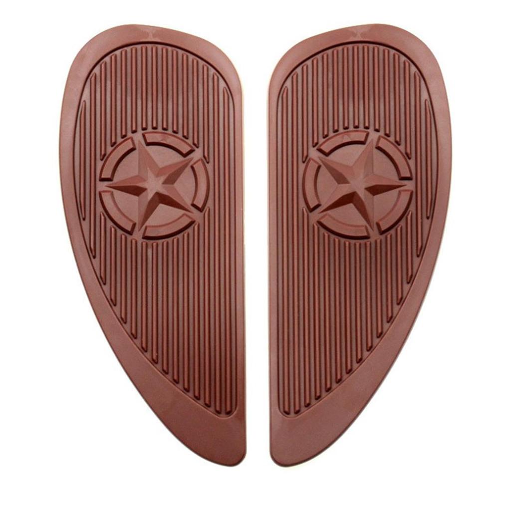 Motorcycle Tank Pad Seal Seat Protector Left & Right Set Rubber Knee Grips Custom