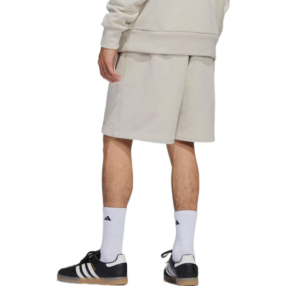 adidas Originals Trefoil X Pharrell Williams, однотонные прямые шорты с вышивкой, шорты унисекс, бежевые, HS4825