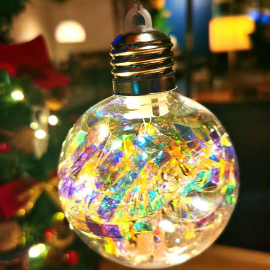 Рождественское украшение LED световые шары мягкое окружающее свечение небьющийся ПВХ праздничные огни праздничный светящийся шар