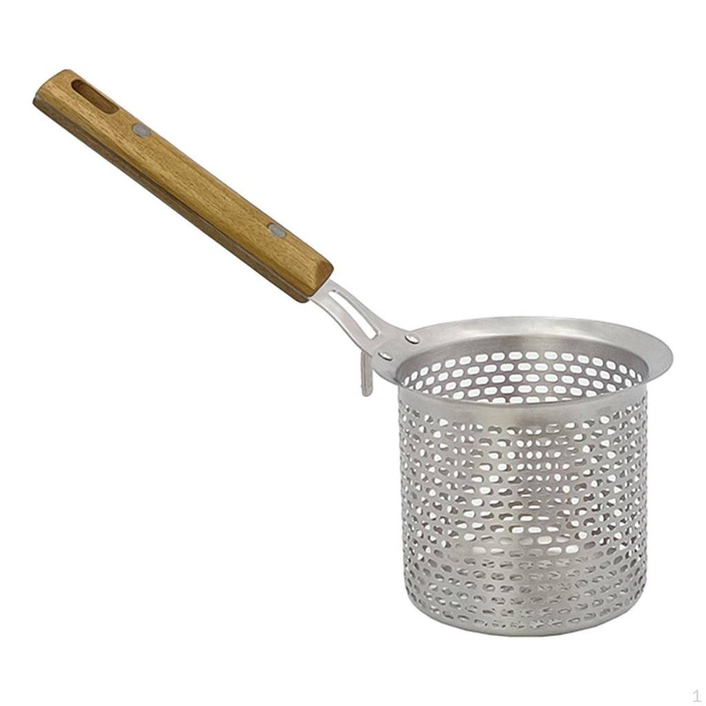 Корзина для картофеля фри, сетчатая корзина для жарки, ложка для предотвращения ожогов, дуршлаг для готовки, бытовой