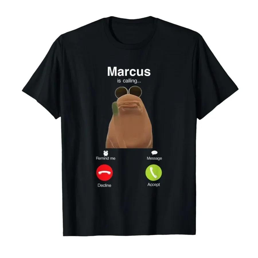 Мужская футболка с принтом Marcus The Worm Robert Meme 100% чистый хлопок Короткий рукав Высококачественная футболка