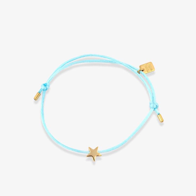 Bracelet Stainless Steel Love Pentagram Pendant Braided Rope Bracelet Electroplating 18K Gold Color Retention
