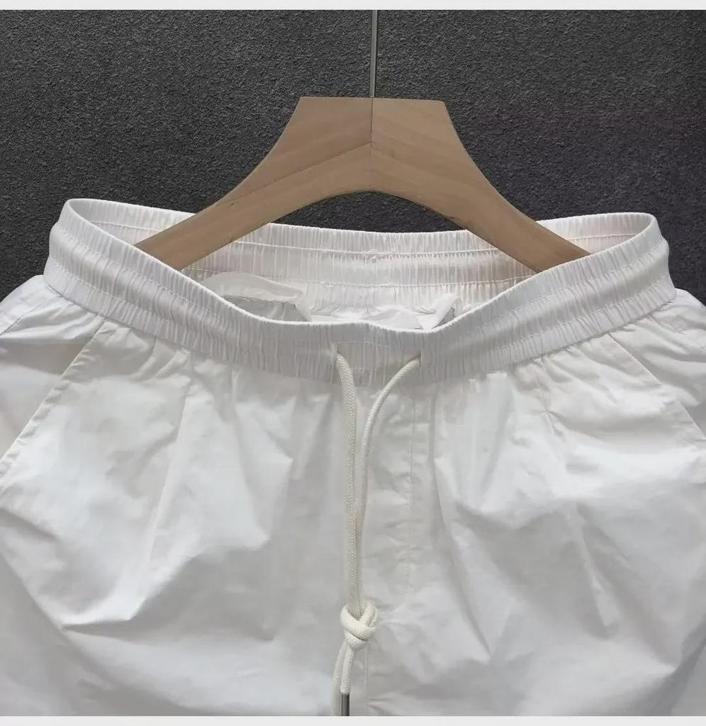 Мужские дышащие летние шорты из стираного хлопка - Свободные, прямые, универсальные для пляжа