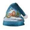 Двусторонняя флисовая рождественская шапка 2024 года с бархатом для детей и взрослых
