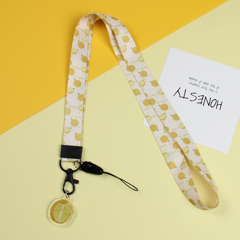 Cartoon Mobile Phone Lanyard, Cute Pendant, Wide And Flat Braided Belt, Lanyard, Key, Badge, Card Cover, Neck Lanyard.