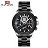 Business Men Watch Luxury Brand Black Stainless Steel Wrist Watch Chronograph Army Military Quartz Watches Relogio Masculino