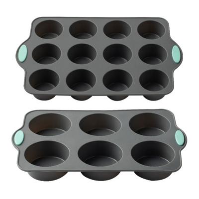Силиконовая форма для торта, 6/12-гнездная мини-рифленая трубчатая форма, не содержащая бисфенол А, антипригарная форма для выпечки тортов, пищевая силиконовая форма, подарки