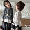 Jiaye Kids' 2025 Spring Color-block Long-Sleeve T-Shirts for Boys and Girls