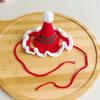 Jingle Bell Cat Bell Collar Knitted Yarn Dog Bowknot Scarf Cute Santa Hat  Pet Party