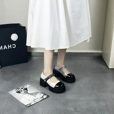 Туфли на высоком каблуке женские туфли на каблуке мокасины квадратные туфли женские нескользящие акция 2024 трендовая обувь шикарная и элегантная предложение