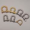 10 Styles Bracelet Buckle Shackle Fob Key Ring Solid Carabiner D Bow Staples Keychain Hook